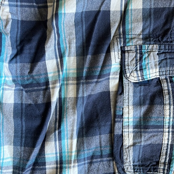 Division 55 Men’s Blue Plaid Shorts Size 34 - Picture 6 of 7